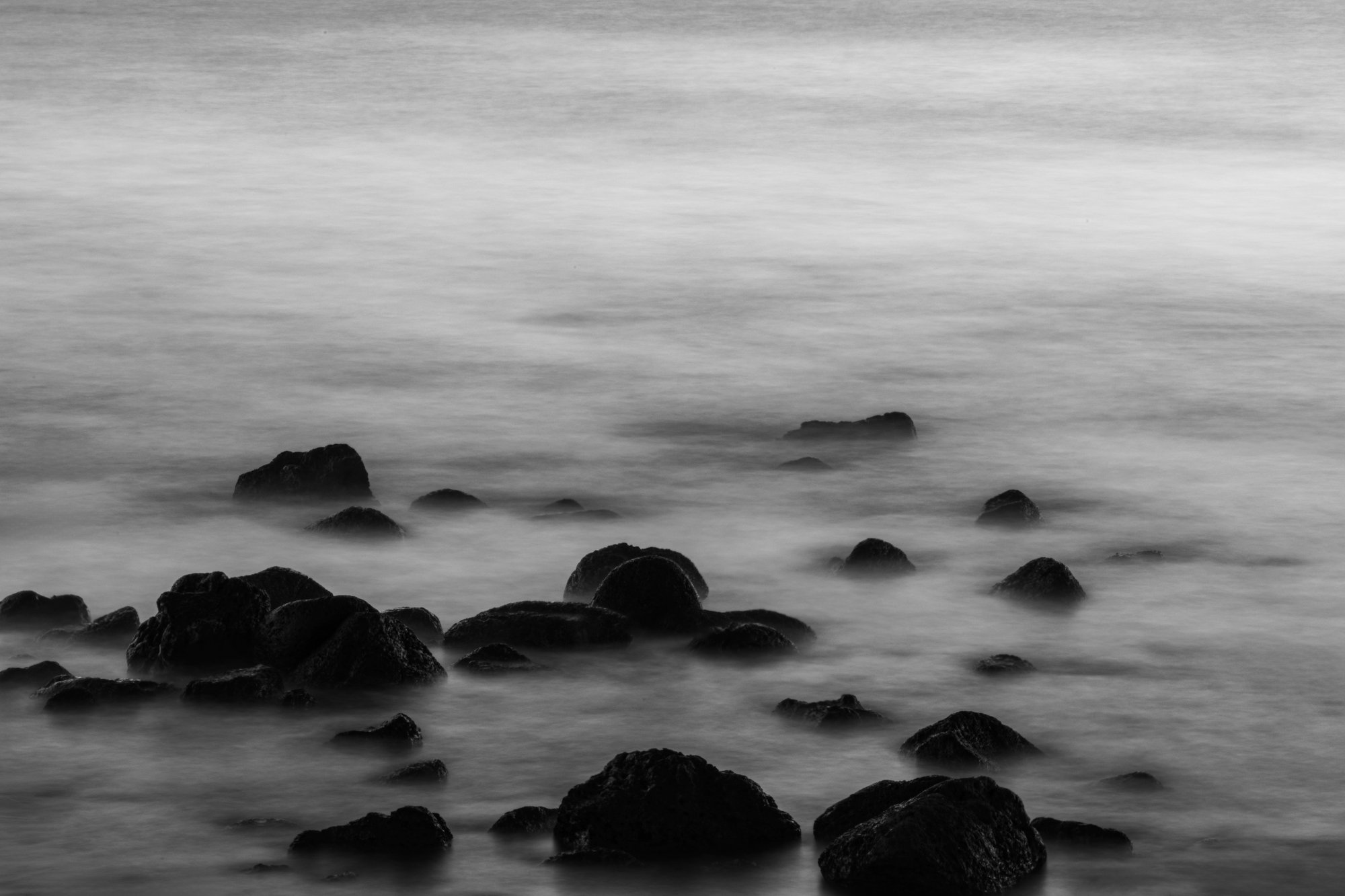 Misty rocks