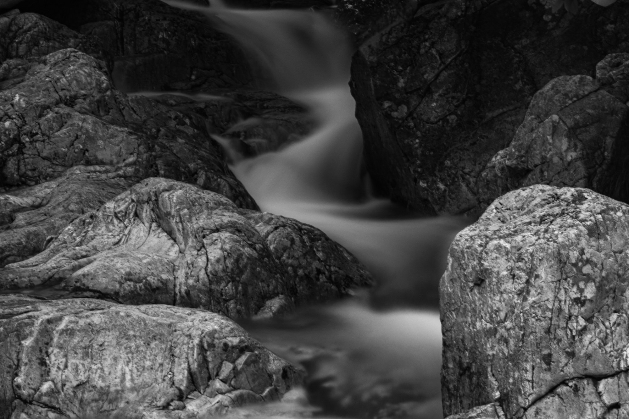 Stream between rocks